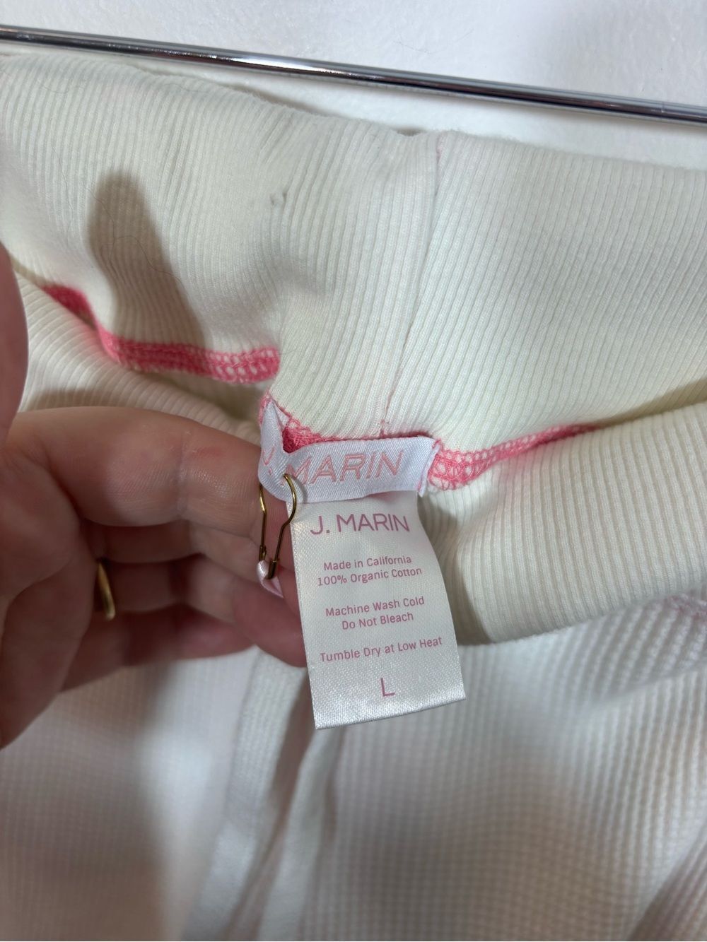 J.Marin The Thermal Jogger - Natural NWT Large Organic Cotton Waffle lounge - Picture 11 of 14